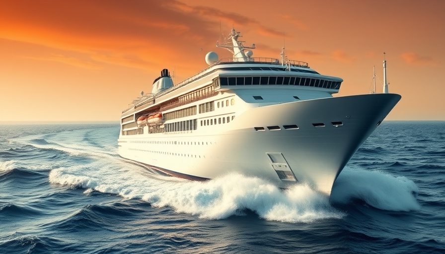 Majestic cruise ship sailing in open ocean under blue sky.
