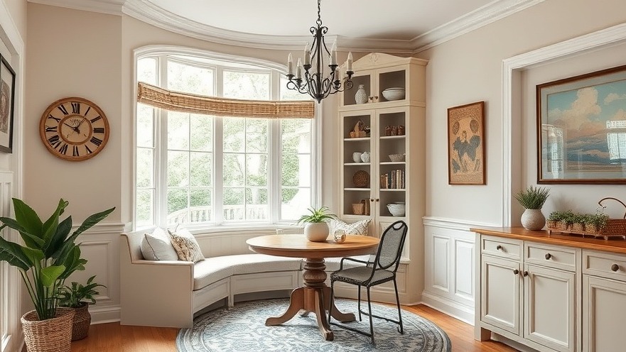 Charming home corner breakfast nook in Scandinavian interior design.