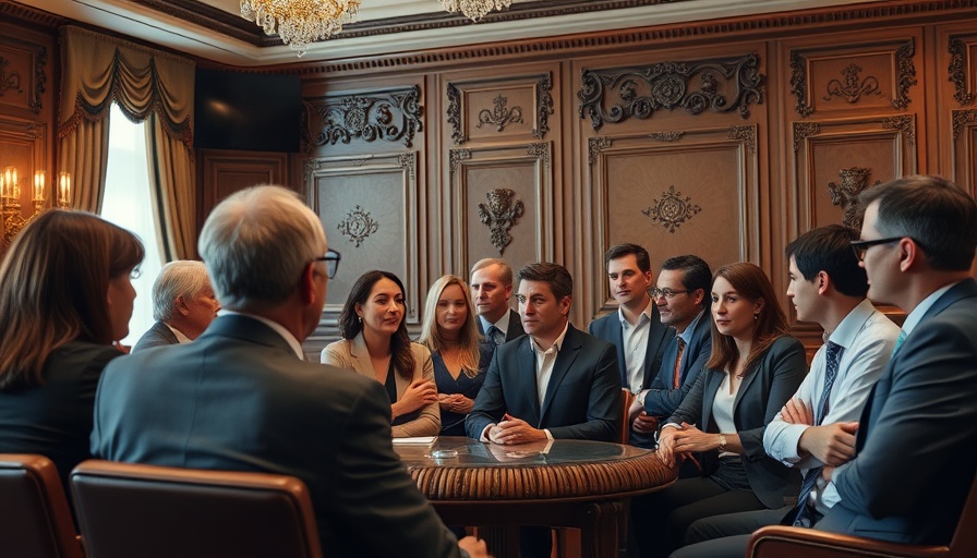 Professionals discussing important topic in conference room setting.