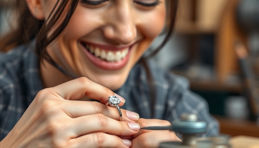 Jewelry repair services in San Diego scene with happy customer.