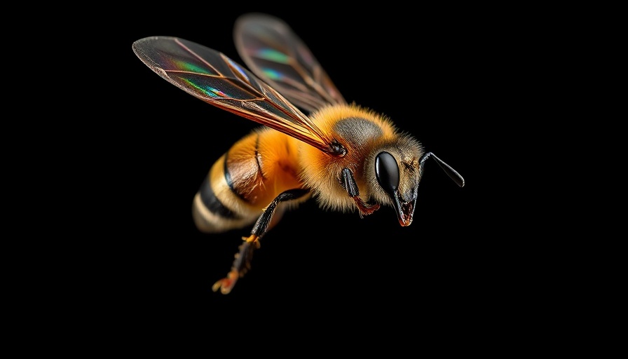 Vivid macro shot of a native bee, highlighting save native bee species.