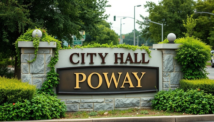 City of Poway sign at city hall, Poway Recall Effort Against Councilmember.