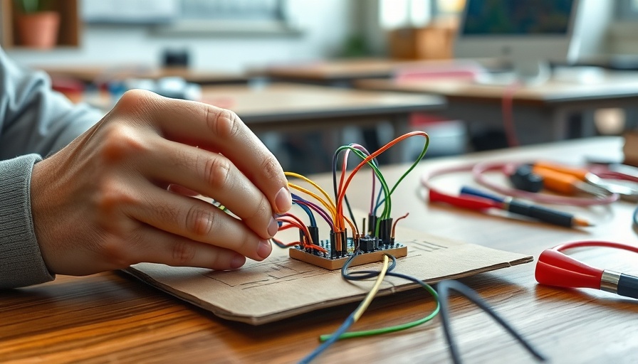 Student hands assembling electronics project, Santee Schools Reopening Success.