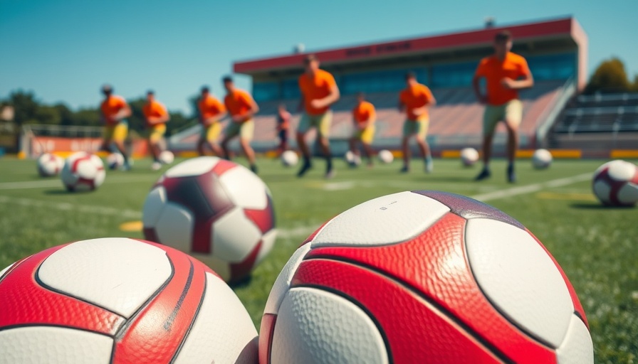 SDSU AztecFAST Showcase: Close-up of footballs at a training session.