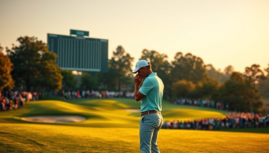Golfer in frustration on course during Career Grand Slam in Golf event.