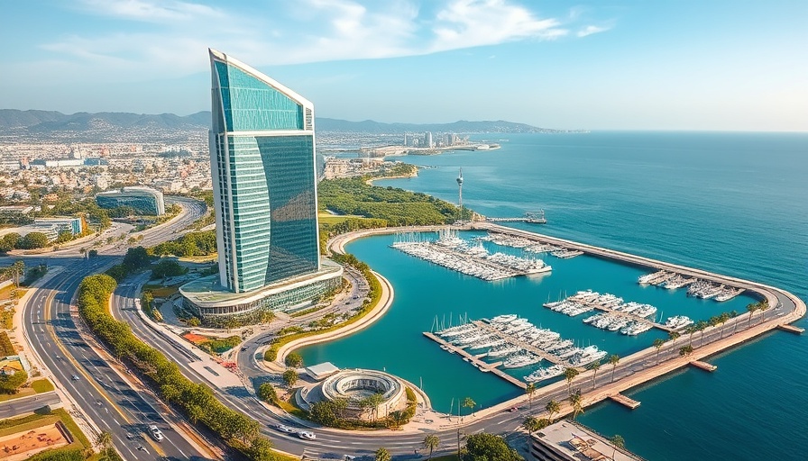 Harbor Island hotel project with marina in vibrant setting