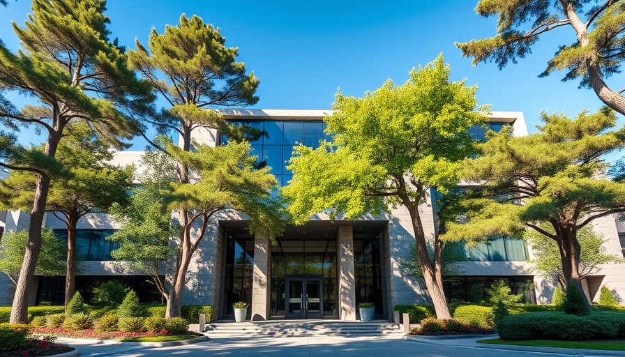 Illumina headquarters San Diego entrance amidst greenery.