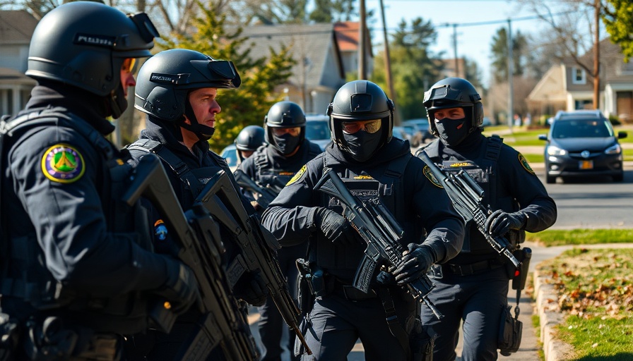 Police SWAT team responding at residence connected to Vista incident.