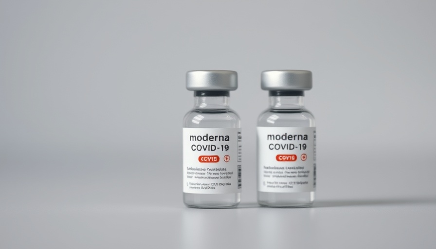 Close-up of Moderna COVID-19 vaccine vials highlighting vaccination efforts