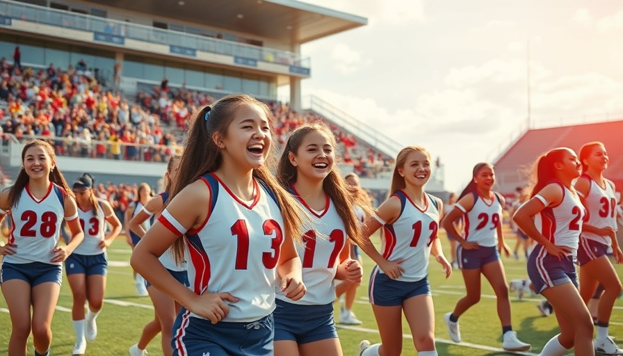 San Diego Middle School Sports Program team prepping on field.