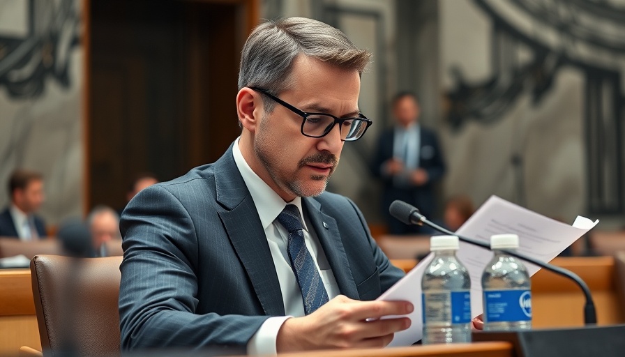 Focused man reviewing San Diego County Budget Reserve Proposal documents.