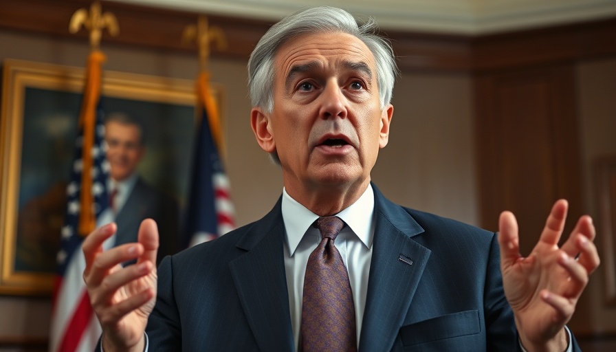 Distinguished man speaking about debt ceiling crisis in government setting.