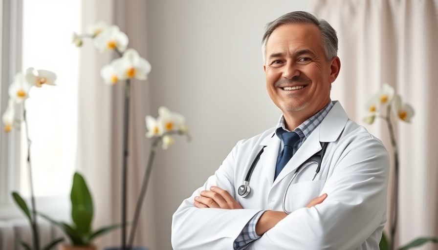 Professional doctor at La Jolla Cosmetic Laser Clinic smiling in medical office.