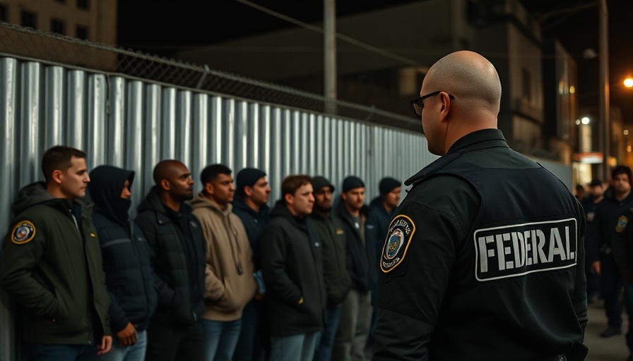 Federal agent in tactical gear conducting an inspection in San Diego.