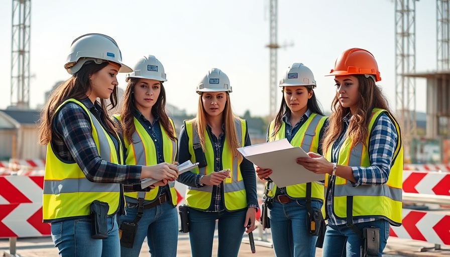 Focused all-female crew from SDG&E working on-site.