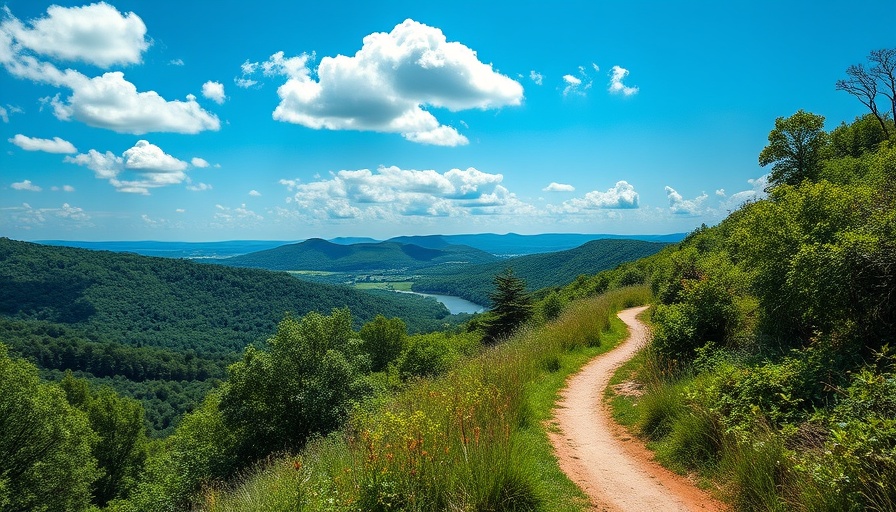 Scenic Coast to Crest Trail Challenge path under a vibrant sky.