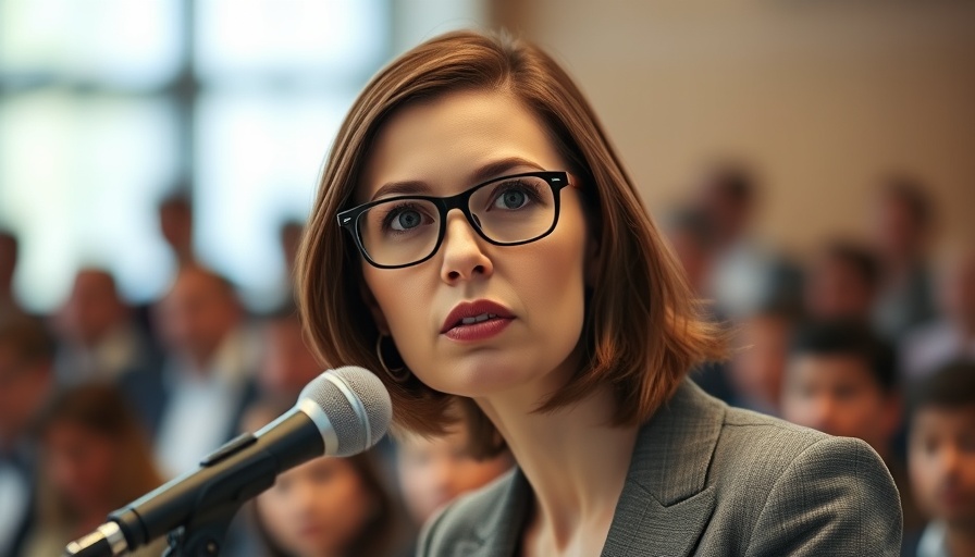 X CEO Linda Yaccarino speaking at an event