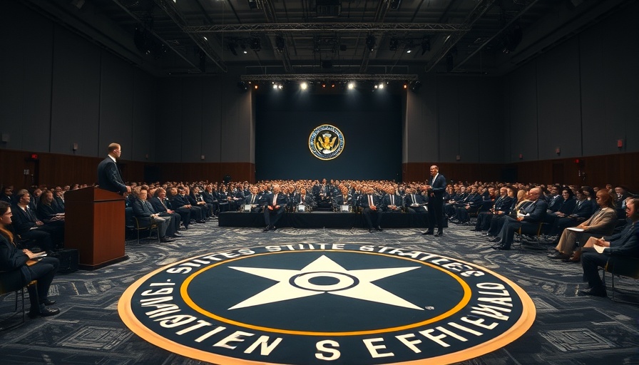 Retired officer discussing sensitive topics at military conference.