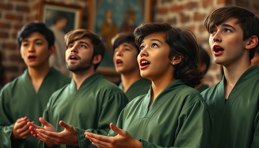 Young singers performing long-lost chants.