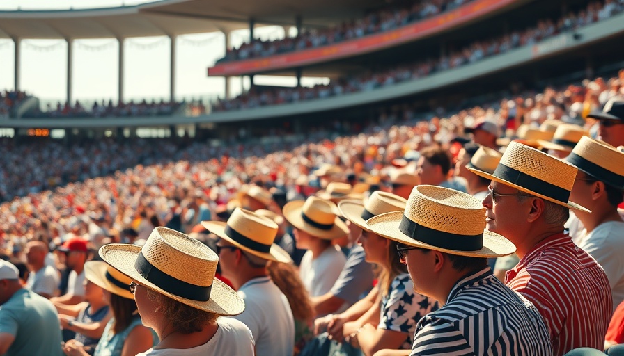 San Diego Padres fans in straw hats breaking attendance records.