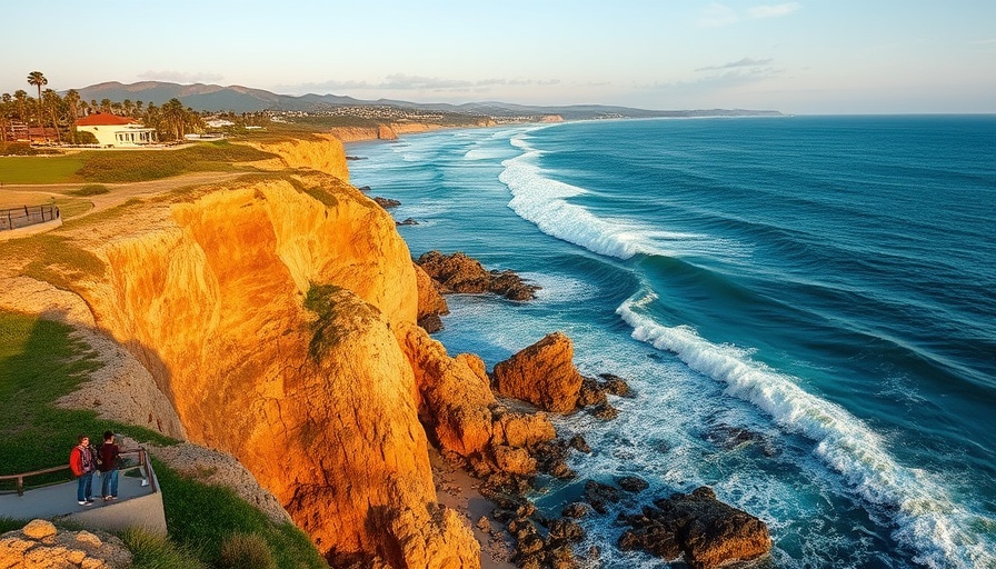 Sunset Cliffs with sea level rise scenery, coastal beauty.