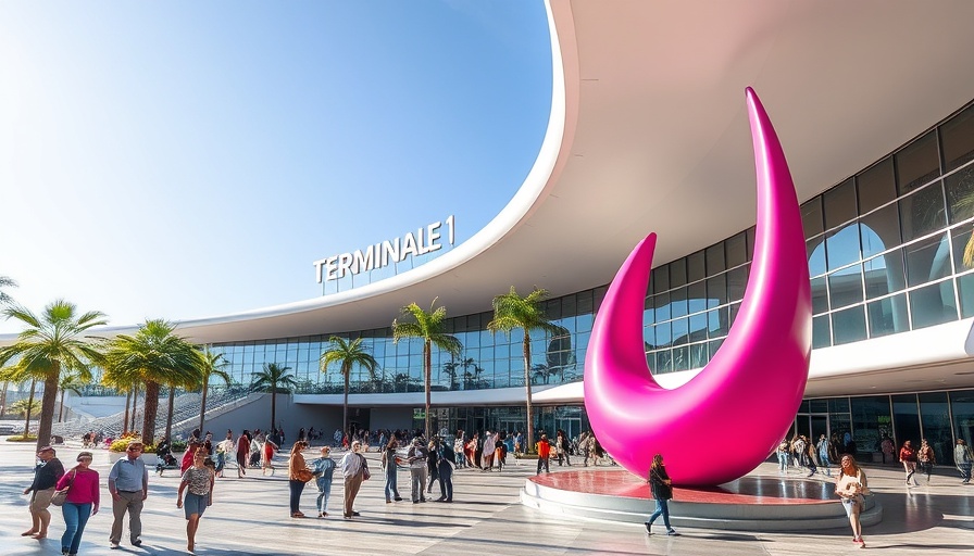 Updates at San Diego International Airport Terminal 1 with modern art.