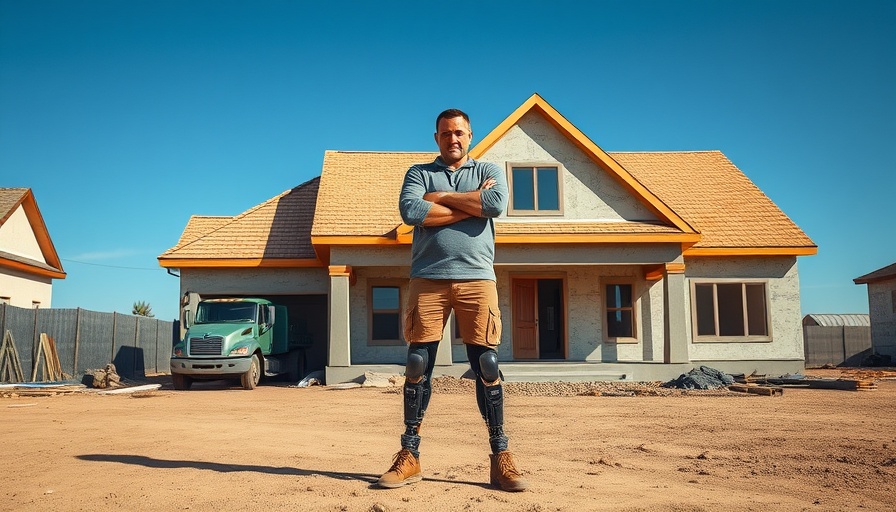 Wounded Warrior Homes Mental Health Support: Man at construction site.