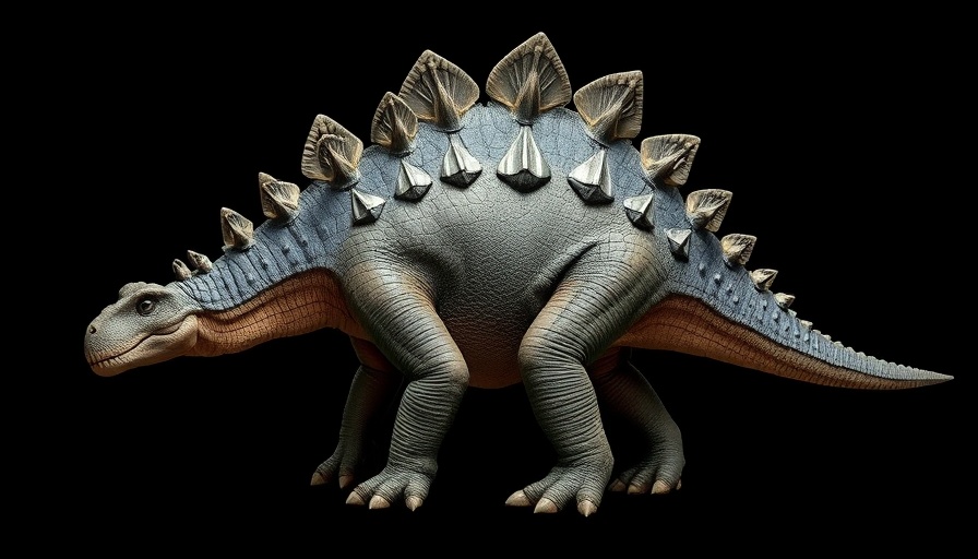 Realistic depiction of an armored ankylosaur fossil discovery.