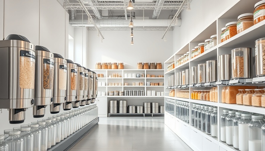 Zero-waste grocery store South Park interior with bulk dispensers.