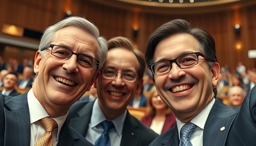 Politicians in Congress capturing selfie amidst San Diego GOP shifts.