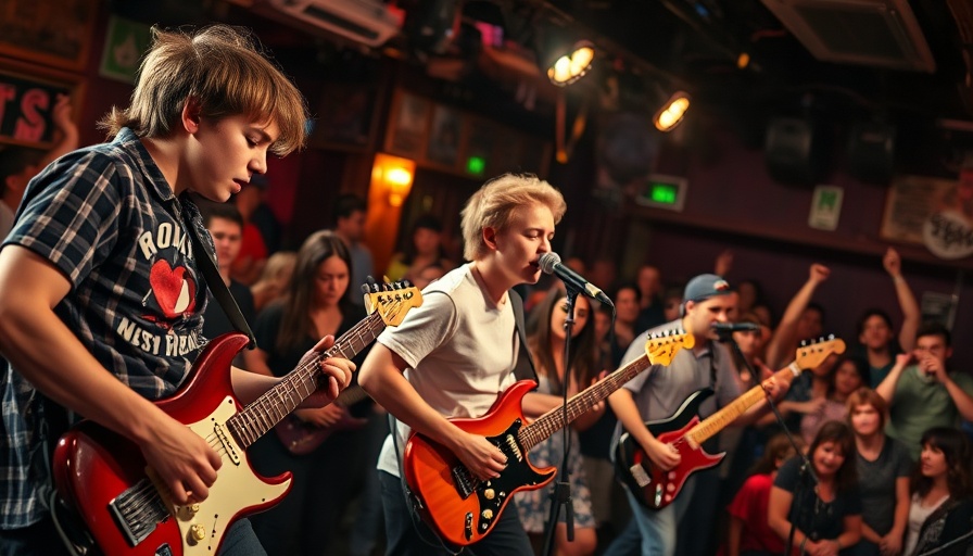 Up-and-Coming California Bands performing live with energy.
