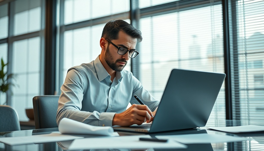 Businessman developing loan-ready business plans in an office.