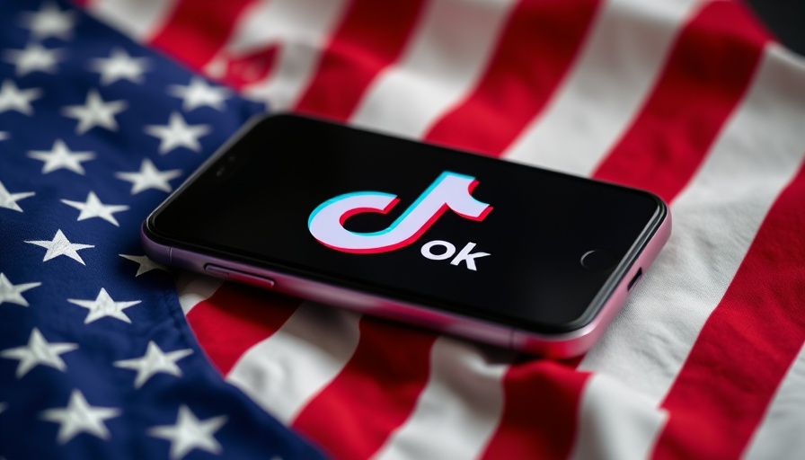 TikTok logo on smartphone over American flag, TikTok Sale Deadline April 2025.