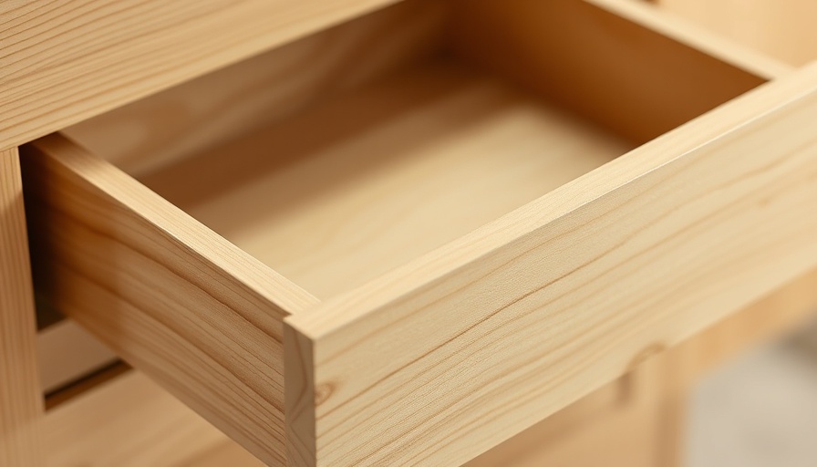 Simple wooden drawer box showcasing joint detail.