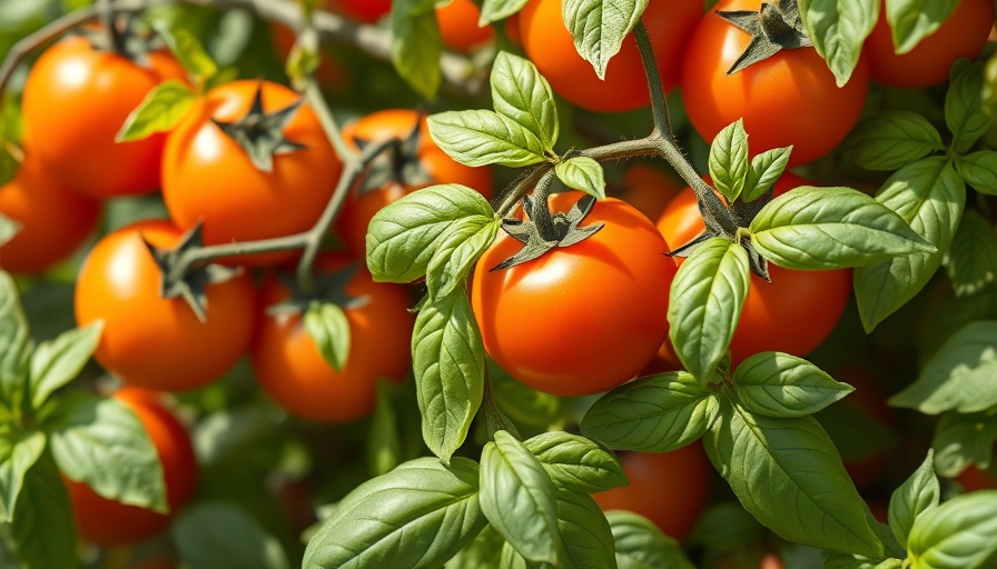 Tomatoes and basil thriving in sunlight - Best Tomato Companion Plants