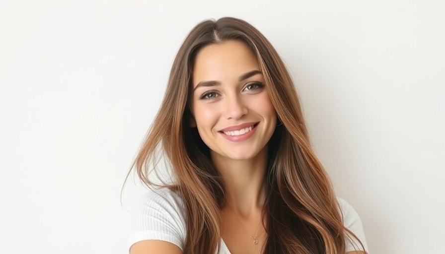 Serene woman posing confidently, smiling gently.