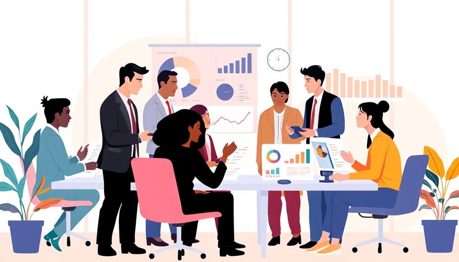 Abstract illustration of workplace focus and productivity.