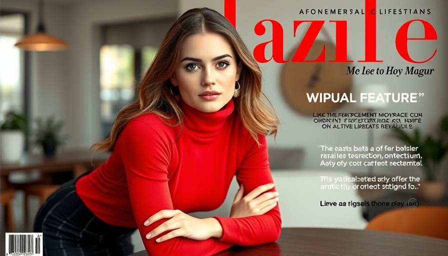 Woman featured on a magazine cover in a red turtleneck, associated with toxic work culture and cybersecurity risks.
