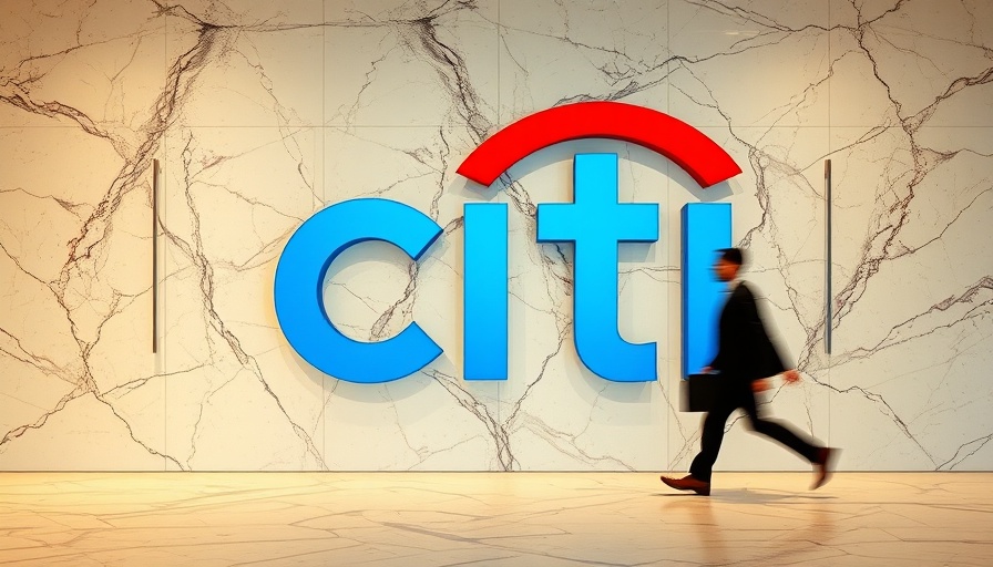 Citi's Private Equity Club logo on marbled wall in corporate lobby.