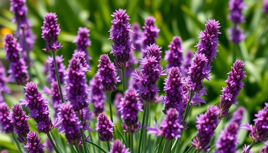 How to Plant and Grow Chives: vibrant chive plants with purple flowers in a garden.