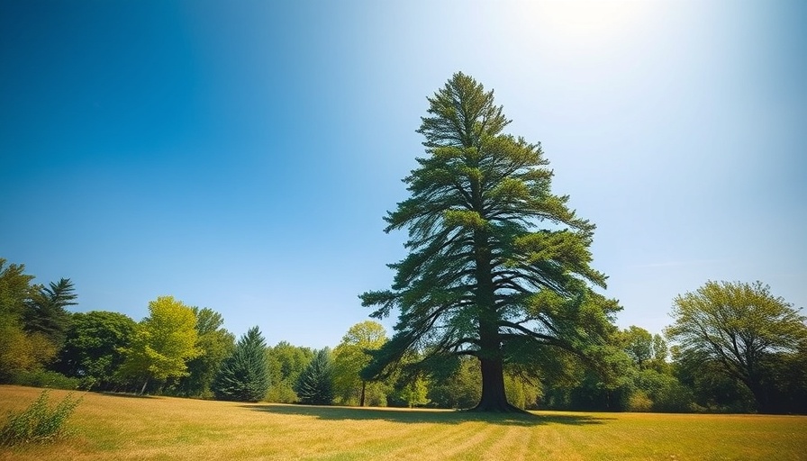 Tree with 'Earth911 Inspiration' text, clear sky.