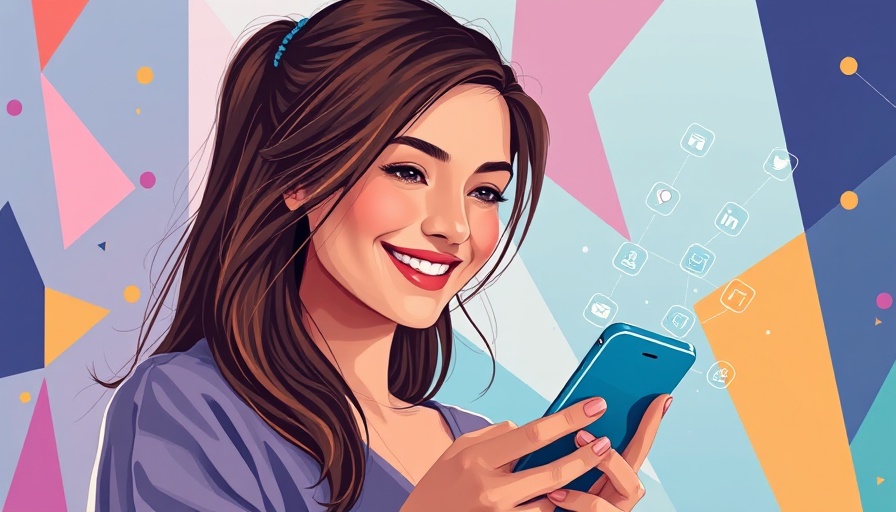 Young woman engaging on smartphone, concept for social media strategy 2025