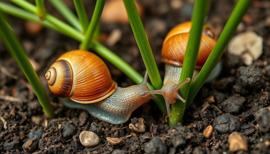 Snails eating plant stems; how to protect your garden from slugs and snails.