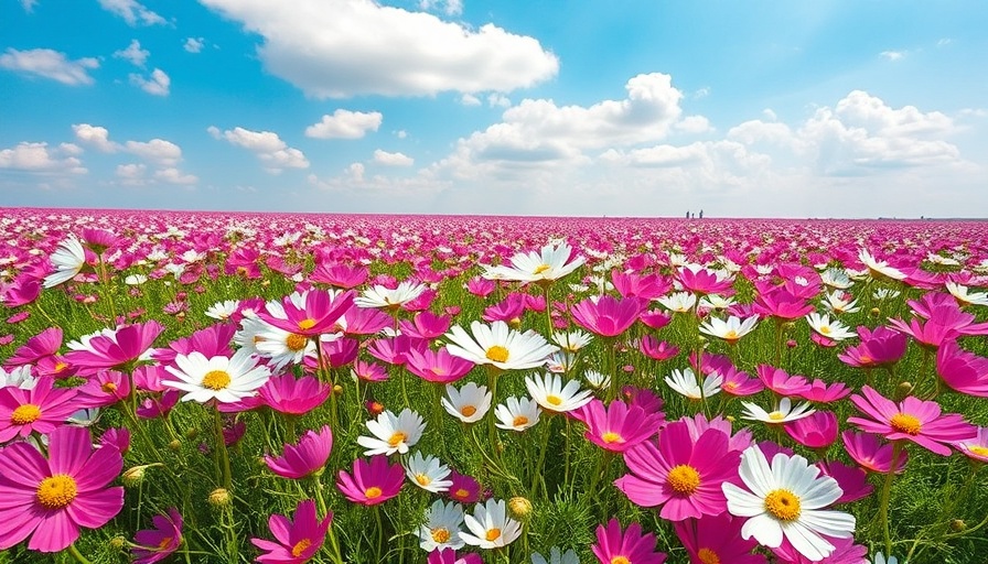 Colorful cosmos flower field under blue sky - Best Cosmos Flower Cultivars