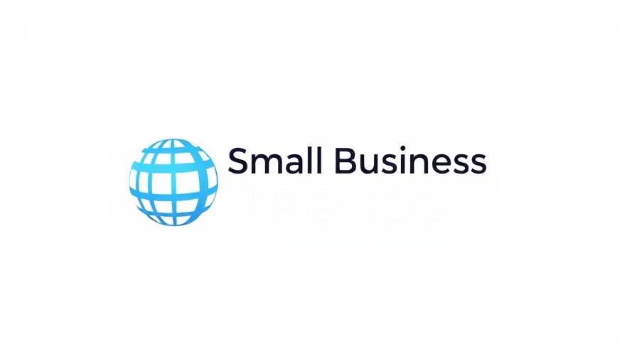 Minimalistic Small Business TRENDS logo design, automated direct mail strategies.