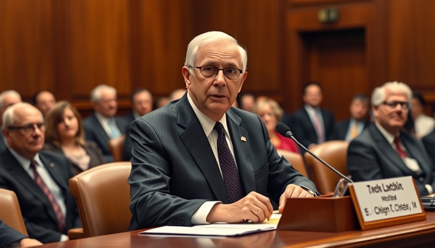 Paul Atkins at SEC confirmation hearing, speaking at a table.