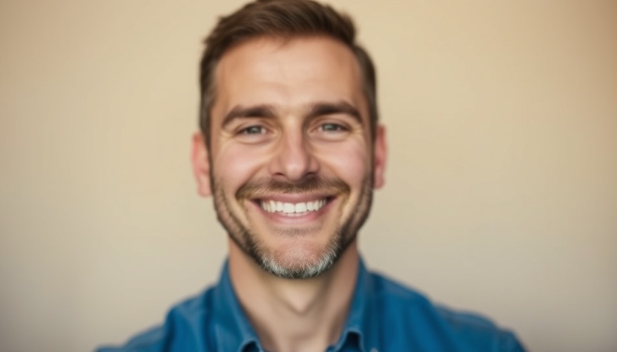 Blurry close-up of a smiling person.