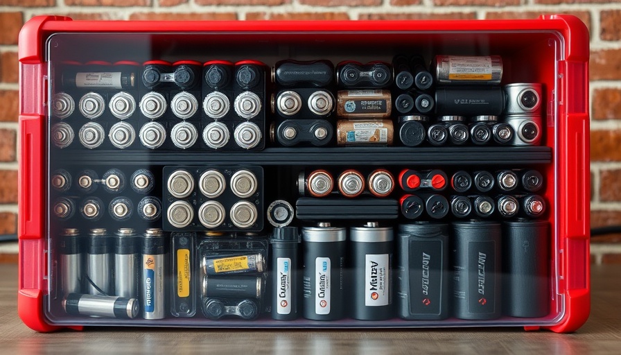 Organized battery storage case with various batteries, how to store batteries.