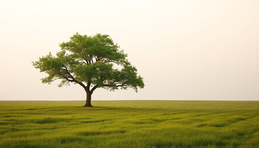 Lone tree symbolizing sustainable living tips in a peaceful landscape.