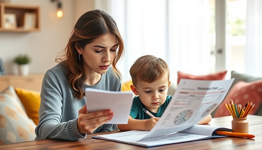Young woman reviewing documents concernedly, HELOC in a financial emergency context.